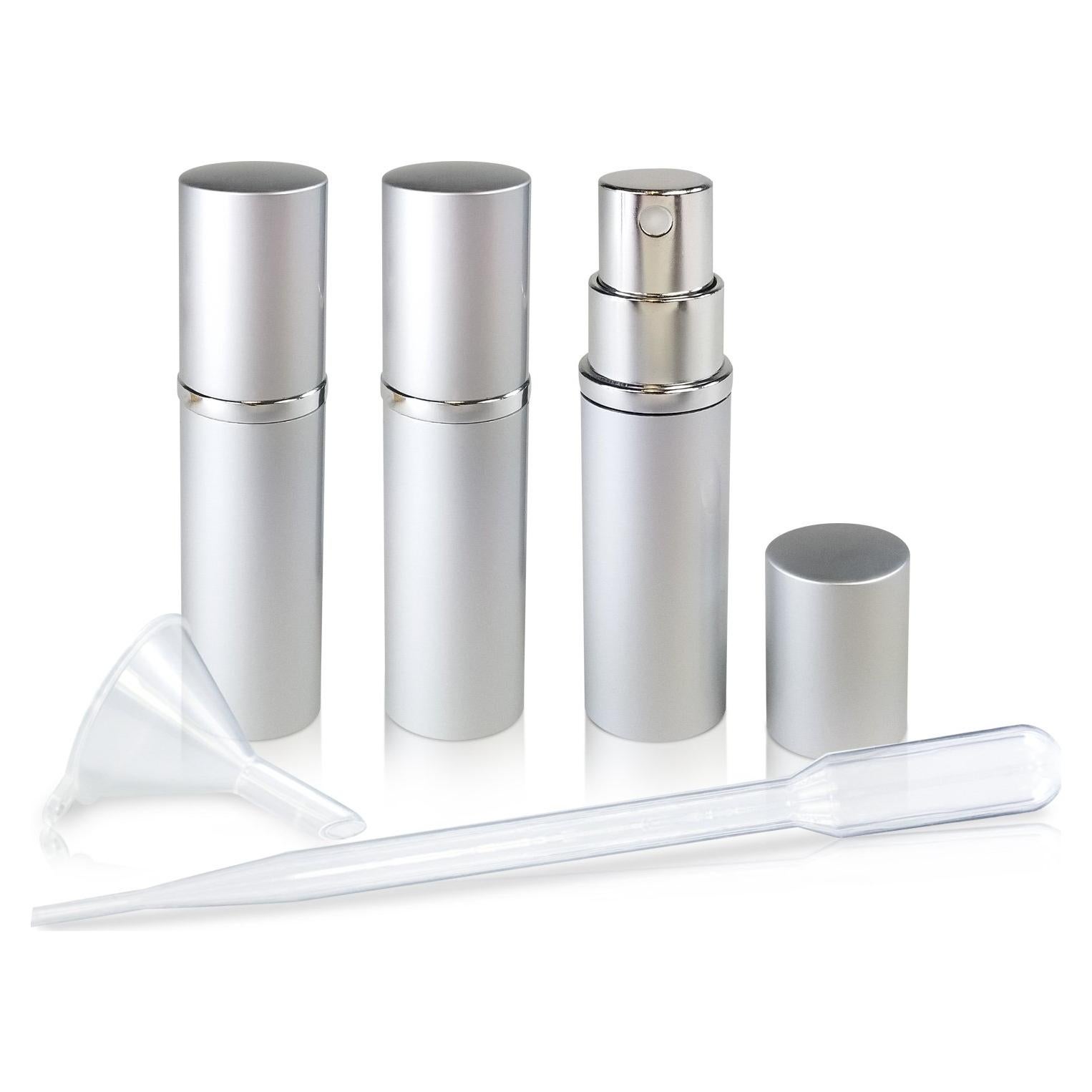 Atomizadores Recargables L'AUTRE PEAU 5ml Metal y Vidrio - Set de 5