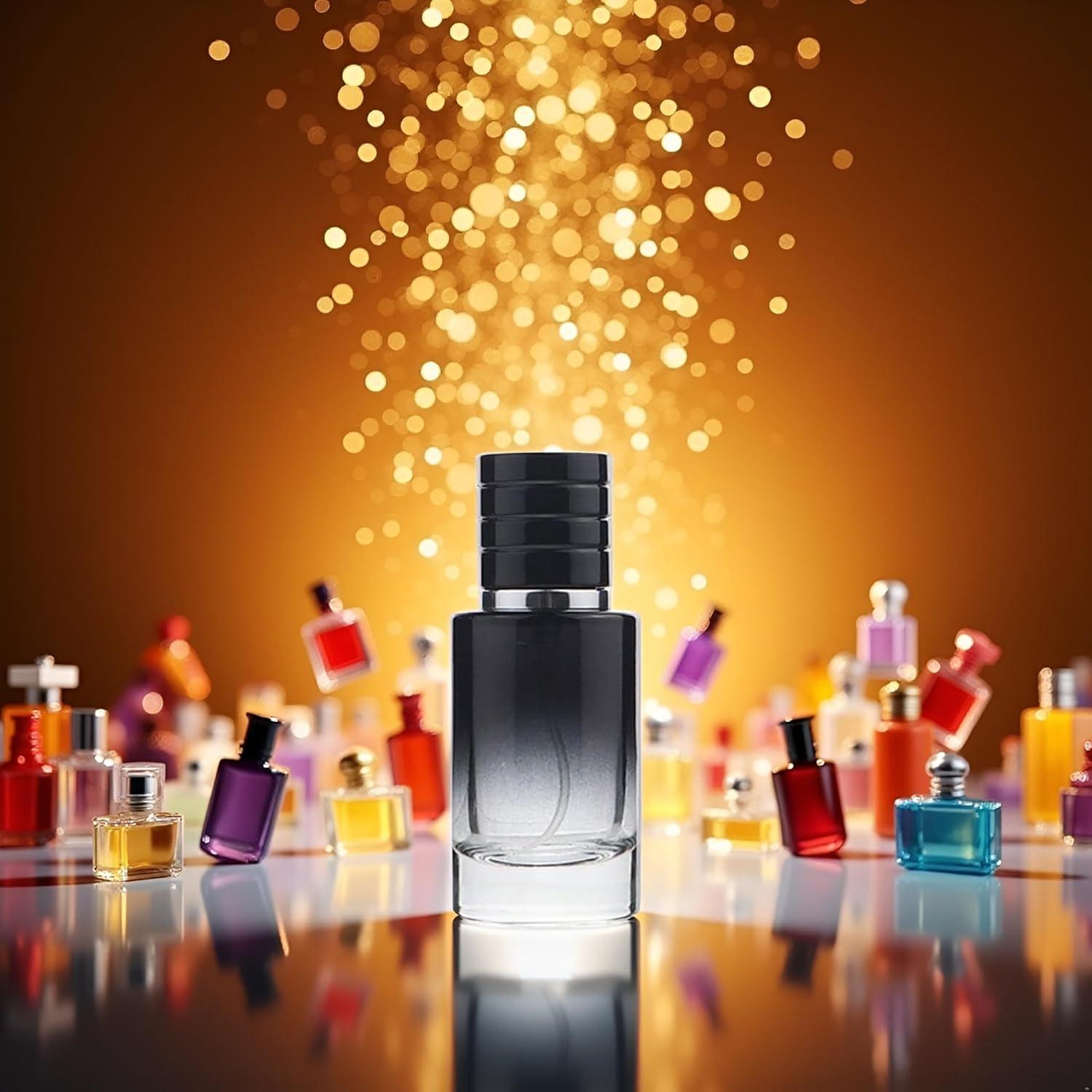 Atomizador de Perfume Recargable Jinshining 30ml Vidrio Negro