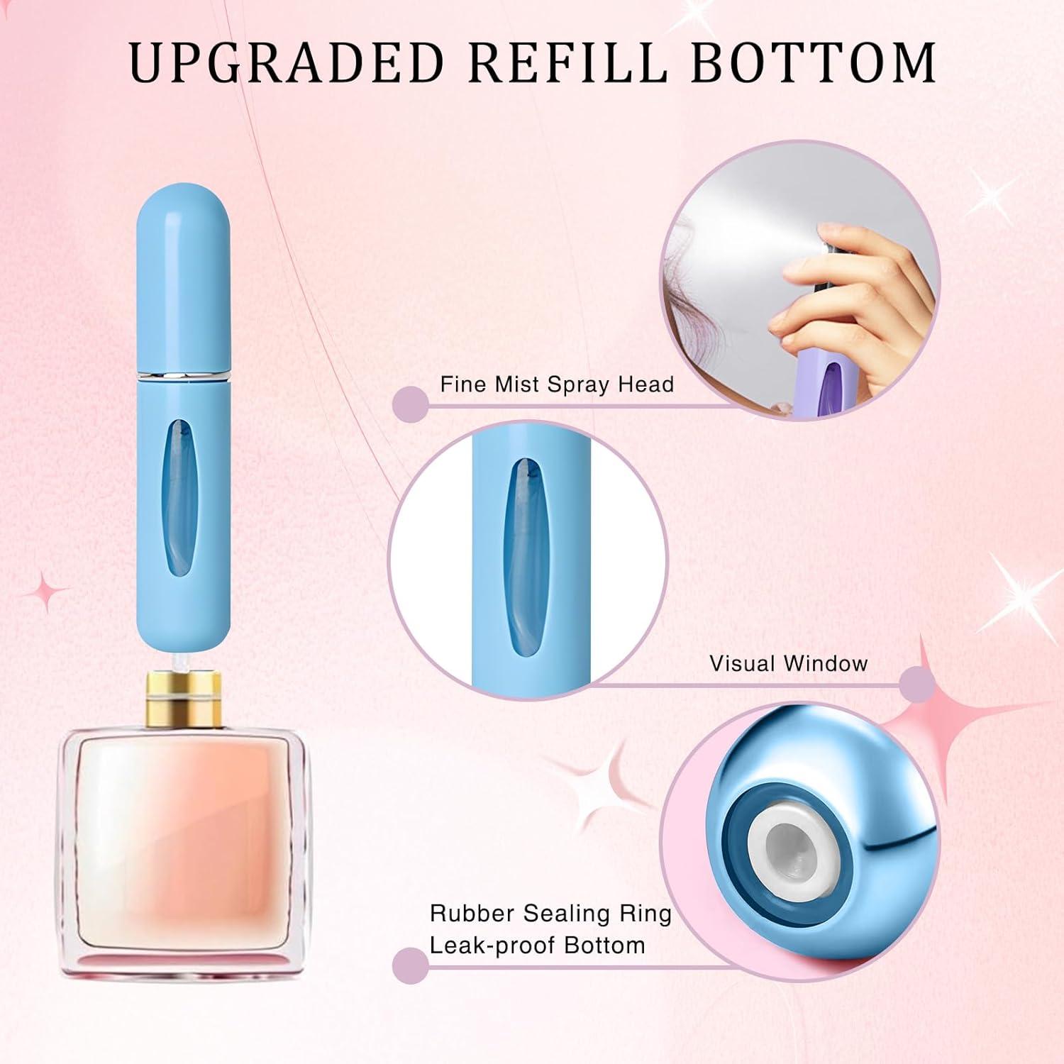 8 Atomizadores de Perfume Mini Recargables GEDEUBAN 5ml