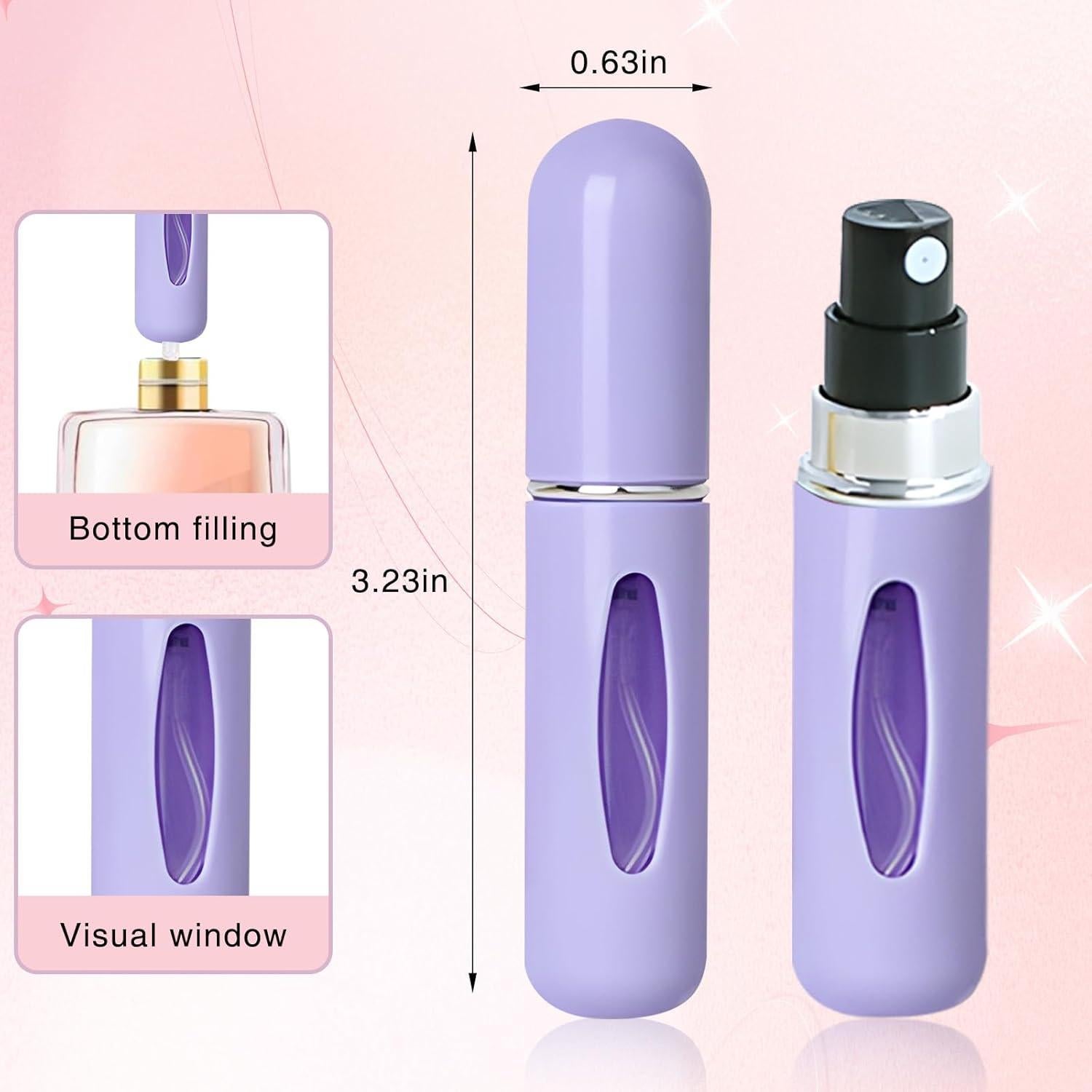 8 Atomizadores de Perfume Mini Recargables GEDEUBAN 5ml