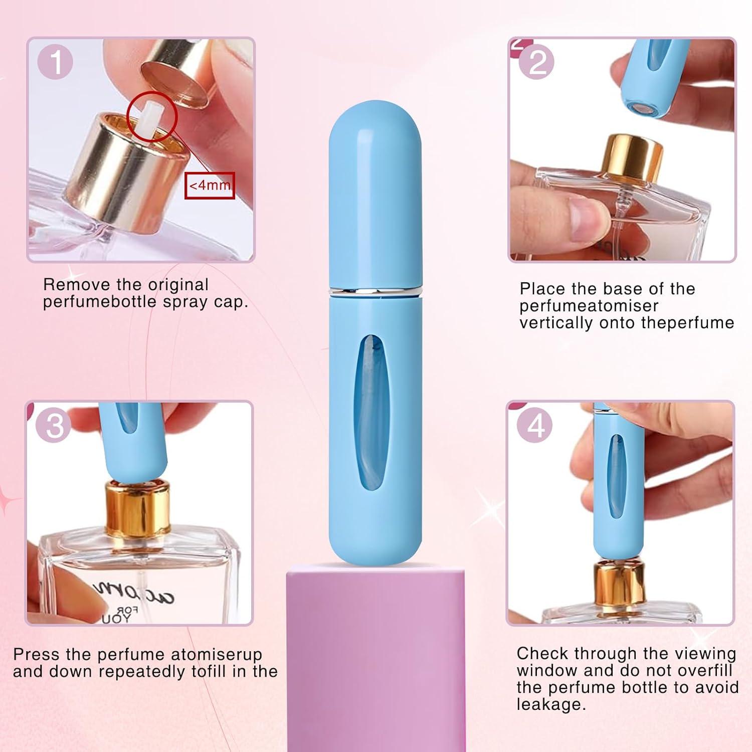 8 Atomizadores de Perfume Mini Recargables GEDEUBAN 5ml