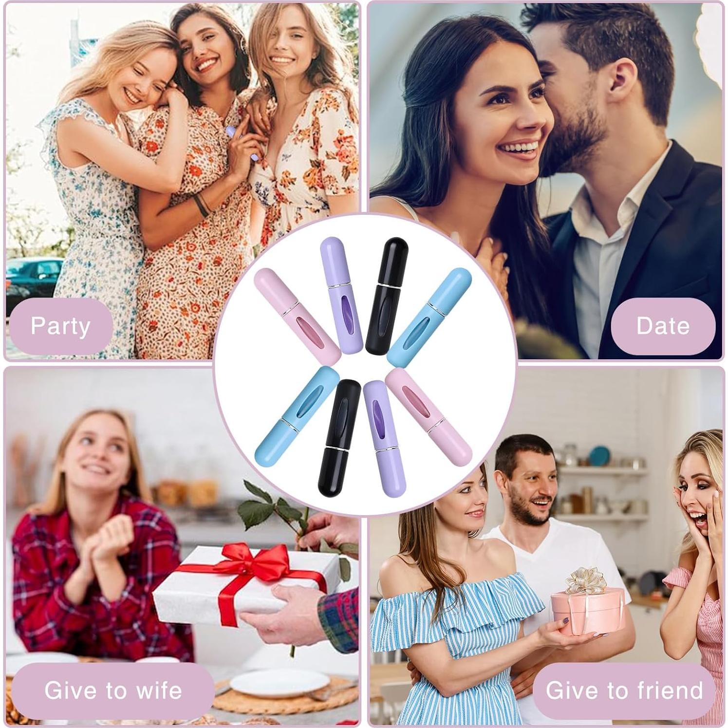 8 Atomizadores de Perfume Mini Recargables GEDEUBAN 5ml