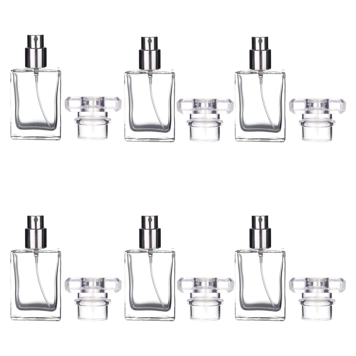 Paquete de 6 botellas de perfume recargables 30ml vidrio