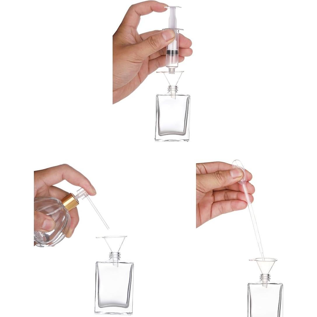 Paquete de 6 botellas de perfume recargables 30ml vidrio