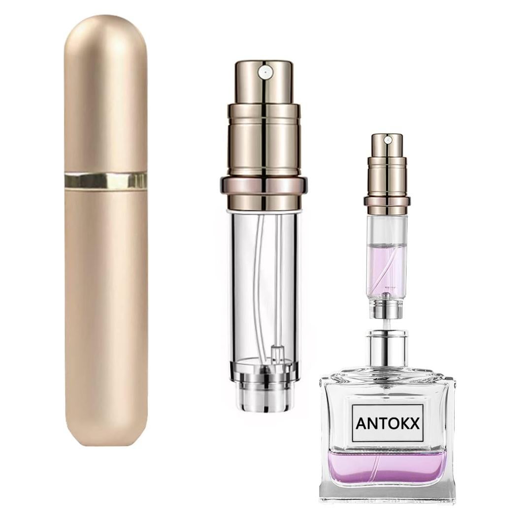 Botella de Perfume Recargable ANTOKX 5ml A Prueba de Fugas