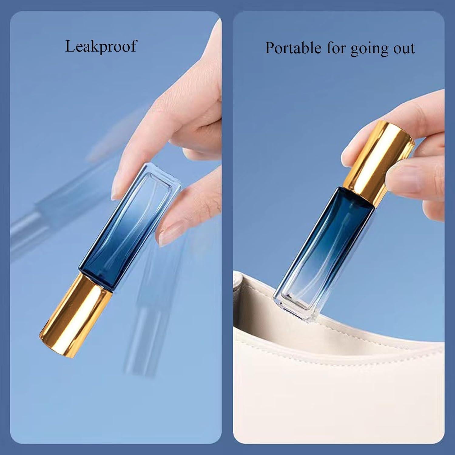 Botella de Perfume Refillable Qeuly 10ml Azul Gradiente