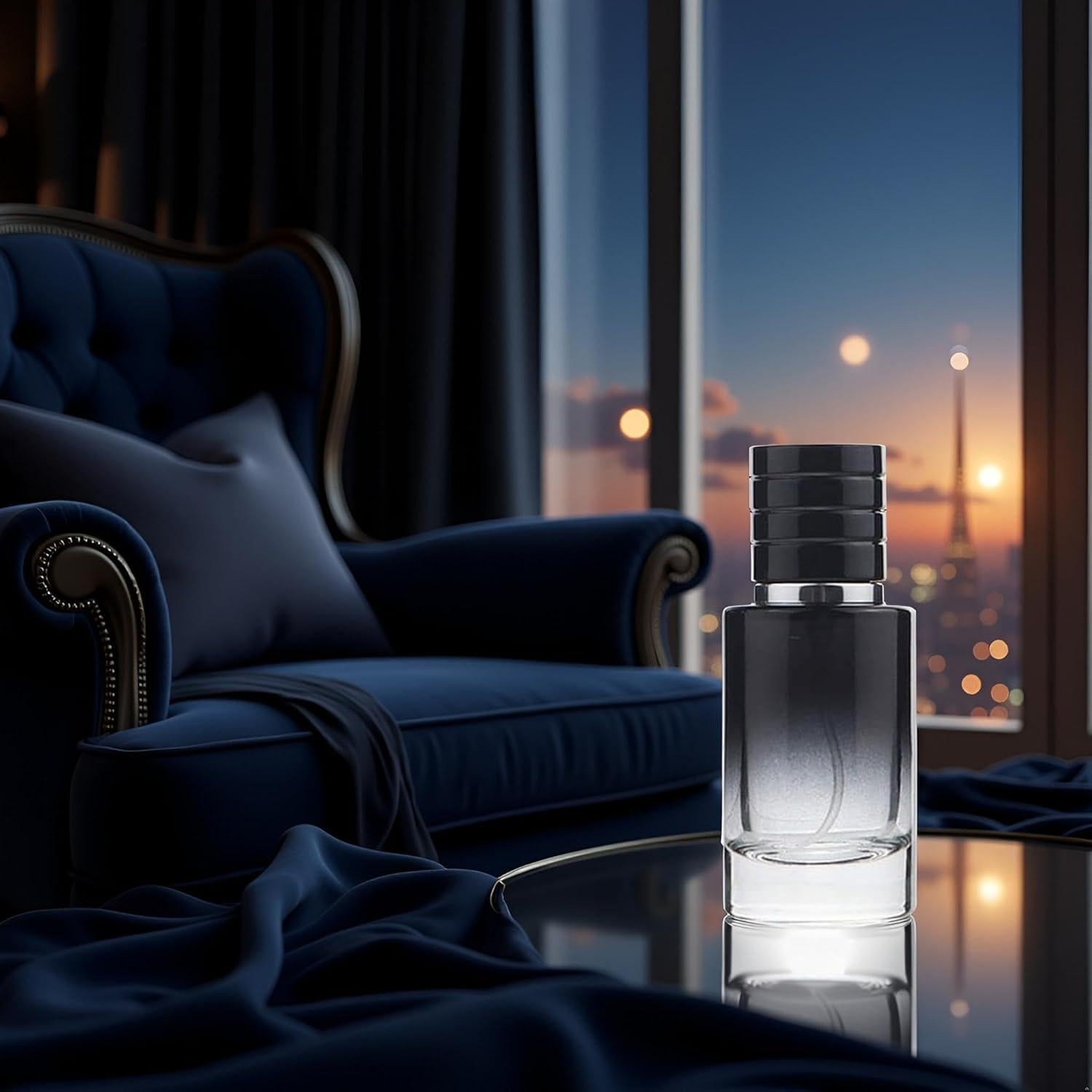 Atomizador de Perfume Fansoftiks 30ml Vidrio Negro Recargable