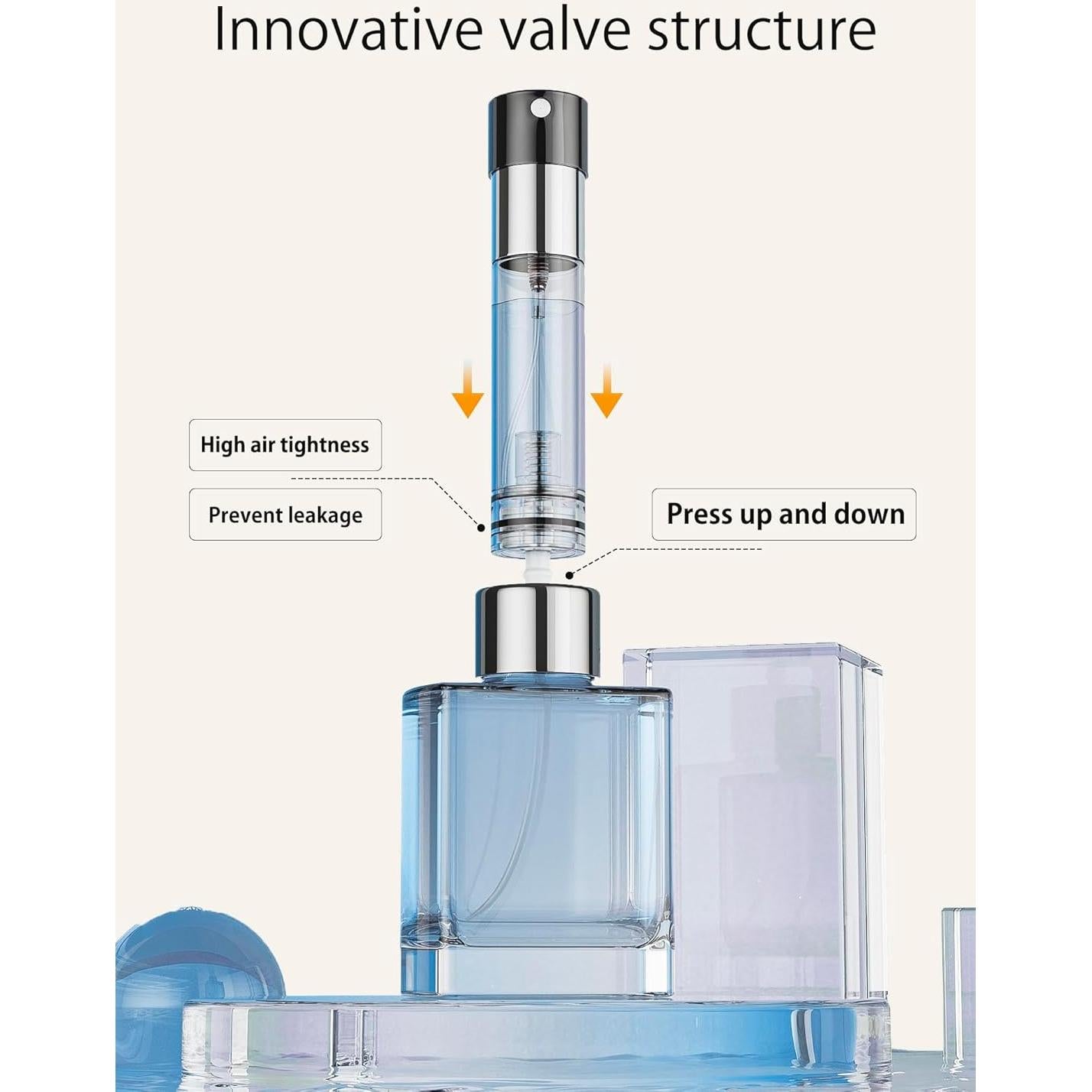 Botella de Perfume Recargable WODETIM 5ml Negro Brillante