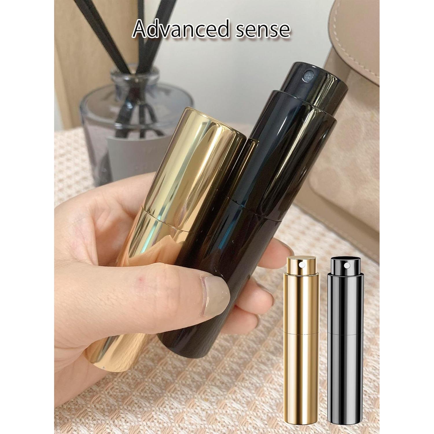 Botella de Perfume Recargable WODETIM 5ml Negro Brillante