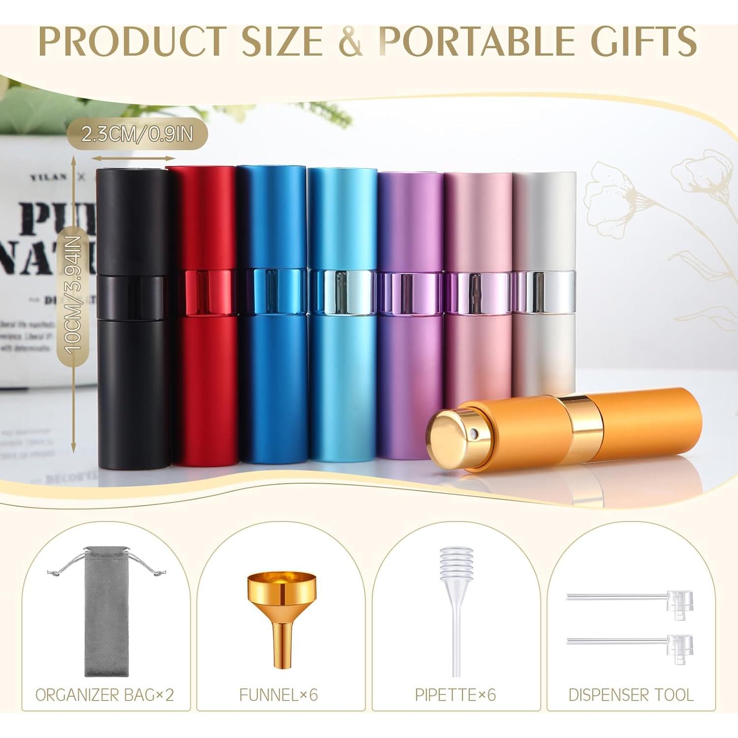 Atomizador de Perfume Rellenable Honeydak 16 Pack 8 ml Multicolor