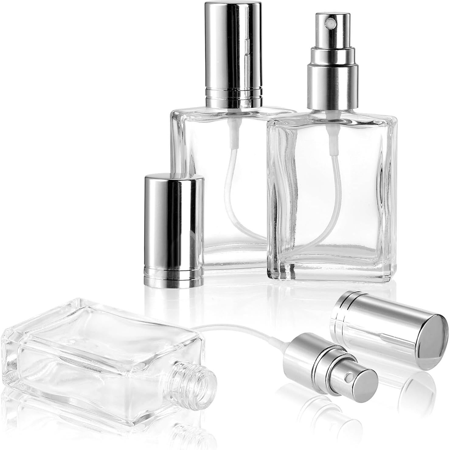 Foraineam 18 Botellas Spray Vidrio 15ml Recargables Transparentes