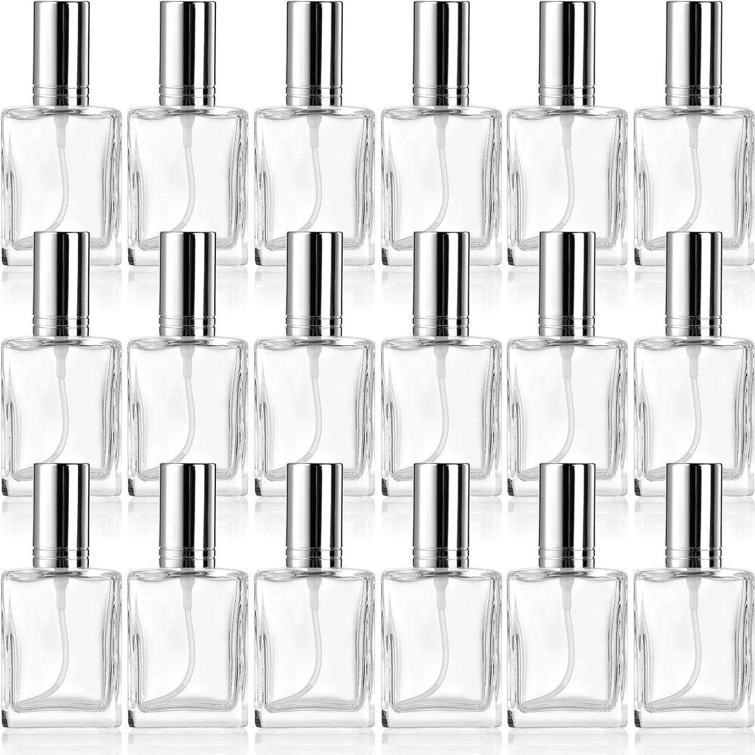 Foraineam 18 Botellas Spray Vidrio 15ml Recargables Transparentes