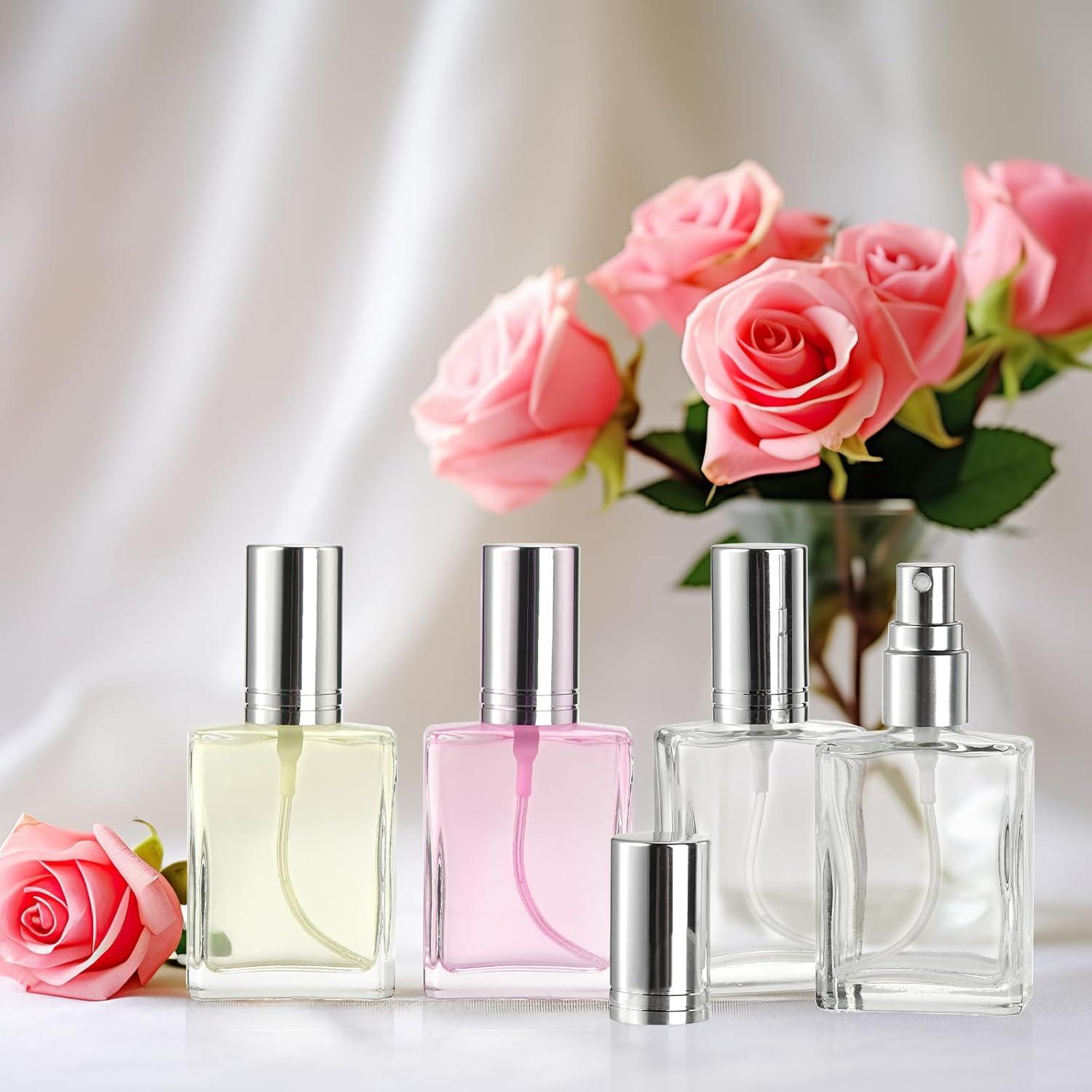 Foraineam 18 Botellas Spray Vidrio 15ml Recargables Transparentes