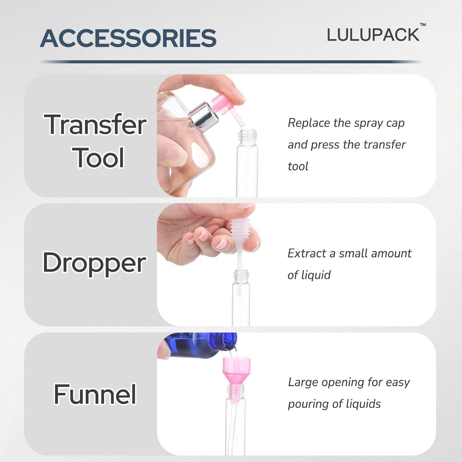 Set de 6 Botellas Rellenables de Perfume Lulupack 8ml