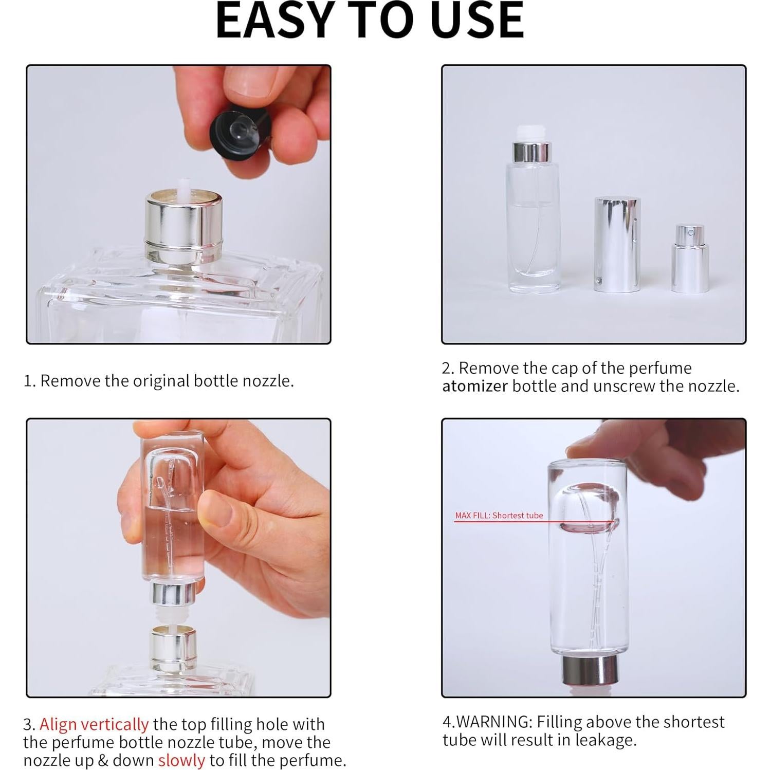 Atomizador de Perfume Rellenable MUB 10ml a Prueba de Fugas