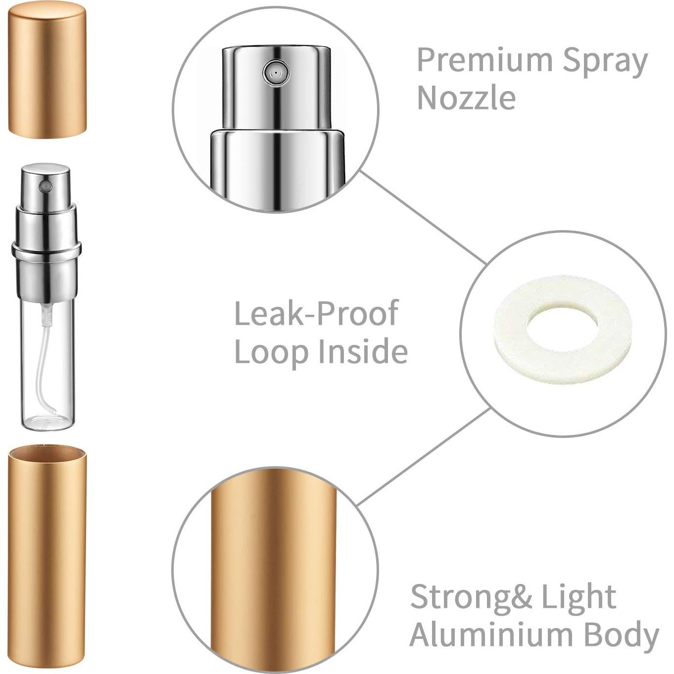 Atomizadores de Perfume Boao 14 Pcs 5 ml Recargables Multicolor