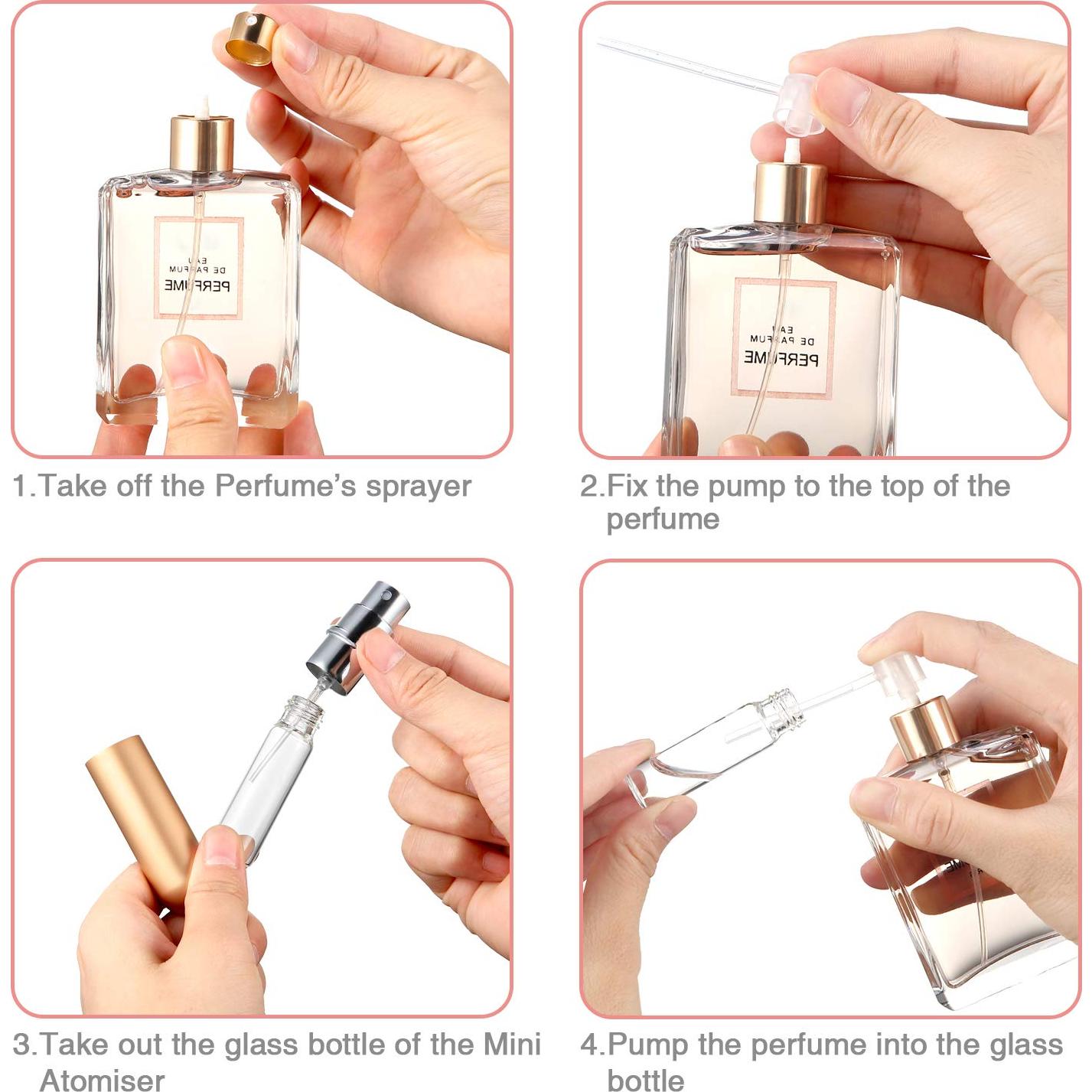 Atomizadores de Perfume Boao 14 Pcs 5 ml Recargables Multicolor