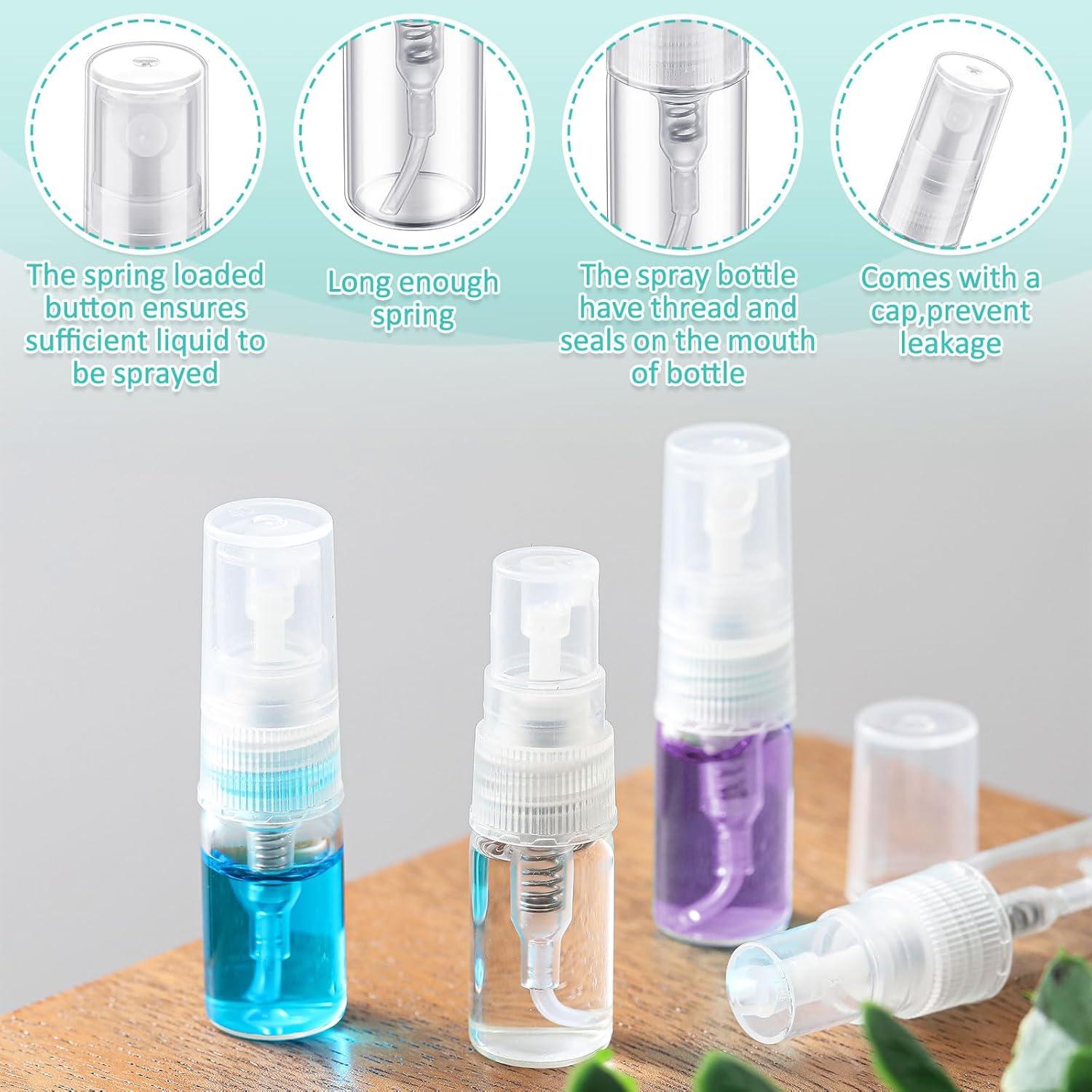50 Mini Botellas de Spray 2 ml Zhehao Vidrio Transparente