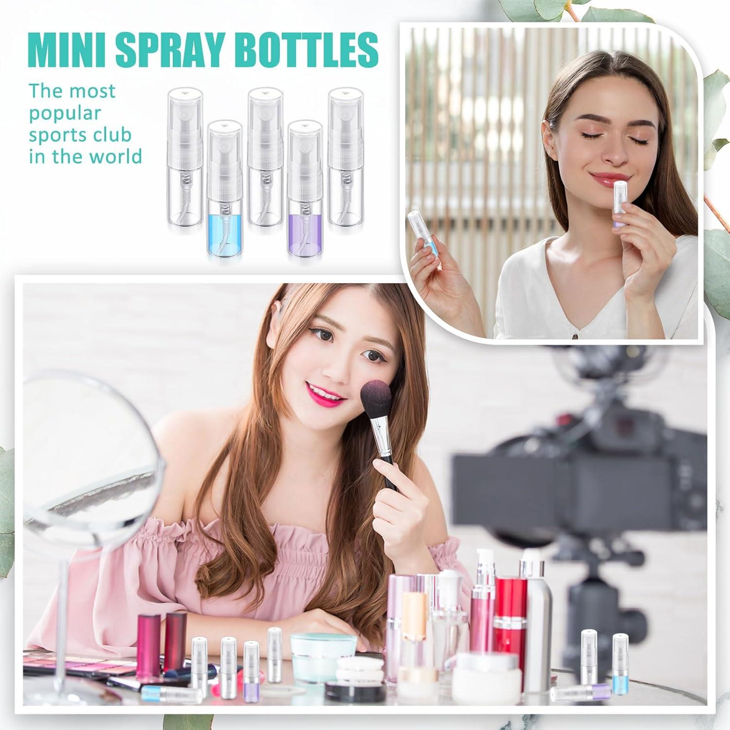 50 Mini Botellas de Spray 2 ml Zhehao Vidrio Transparente