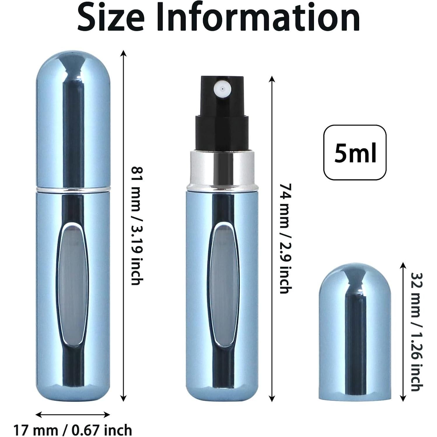 10 Botellas Atomizadoras Rellenables LIOUCBD 5ml Viaje
