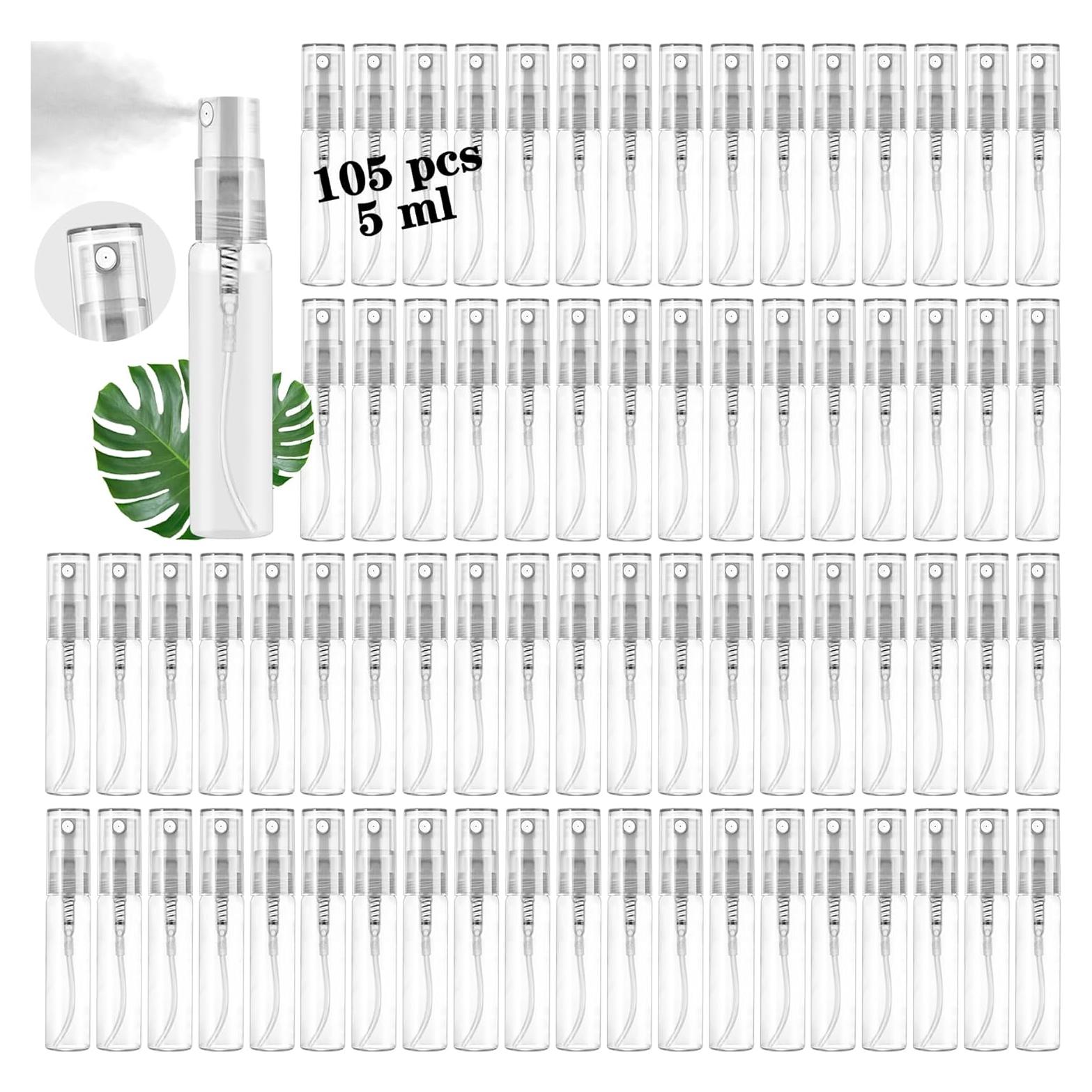 105 Mini Botellas de Spray de Vidrio 5ML Recargables Csdtylh