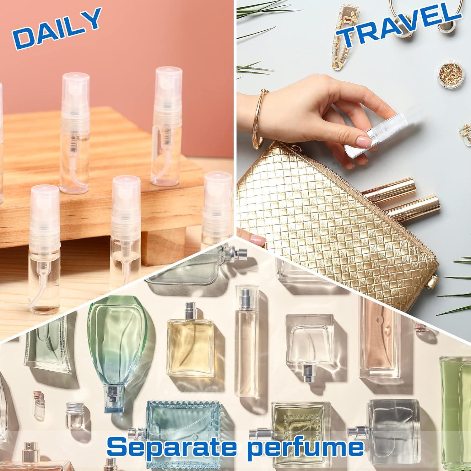 100 Mini Botellas de Spray de Vidrio Lallisa 3ml Recargables