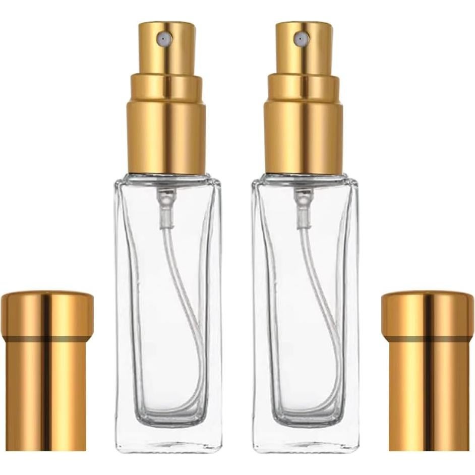 8 Botellas de Spray de Perfume AGENIZ 10ml Vidrio Dorado