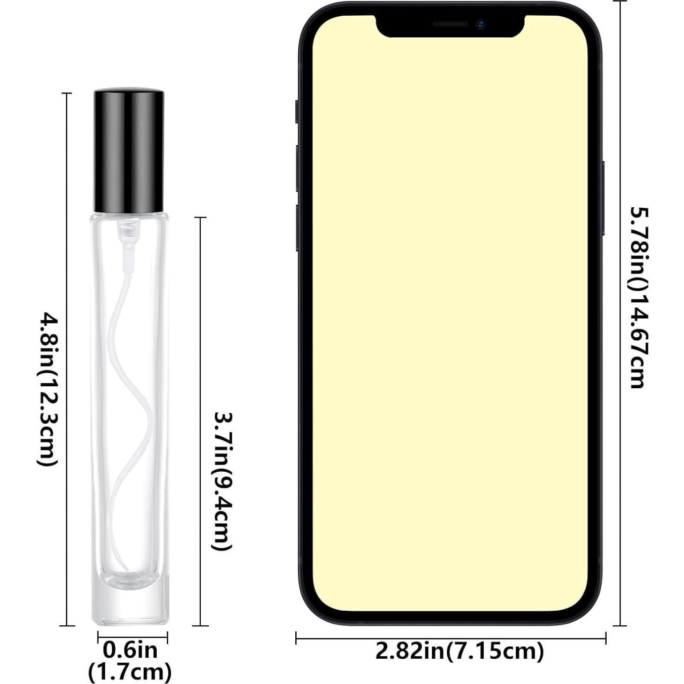 Kit de Botellas de Spray de Vidrio 10ml Akane - 8 Piezas Negras