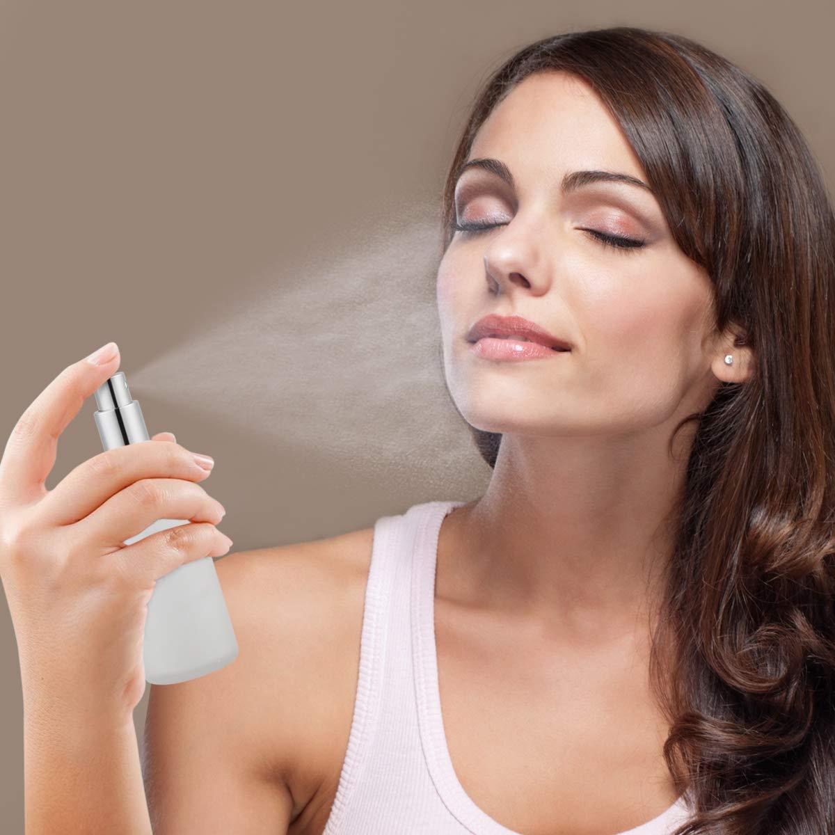 Botellas de Spray de Vidrio Esmerilado 100ml - 2 Pack con Accesorios