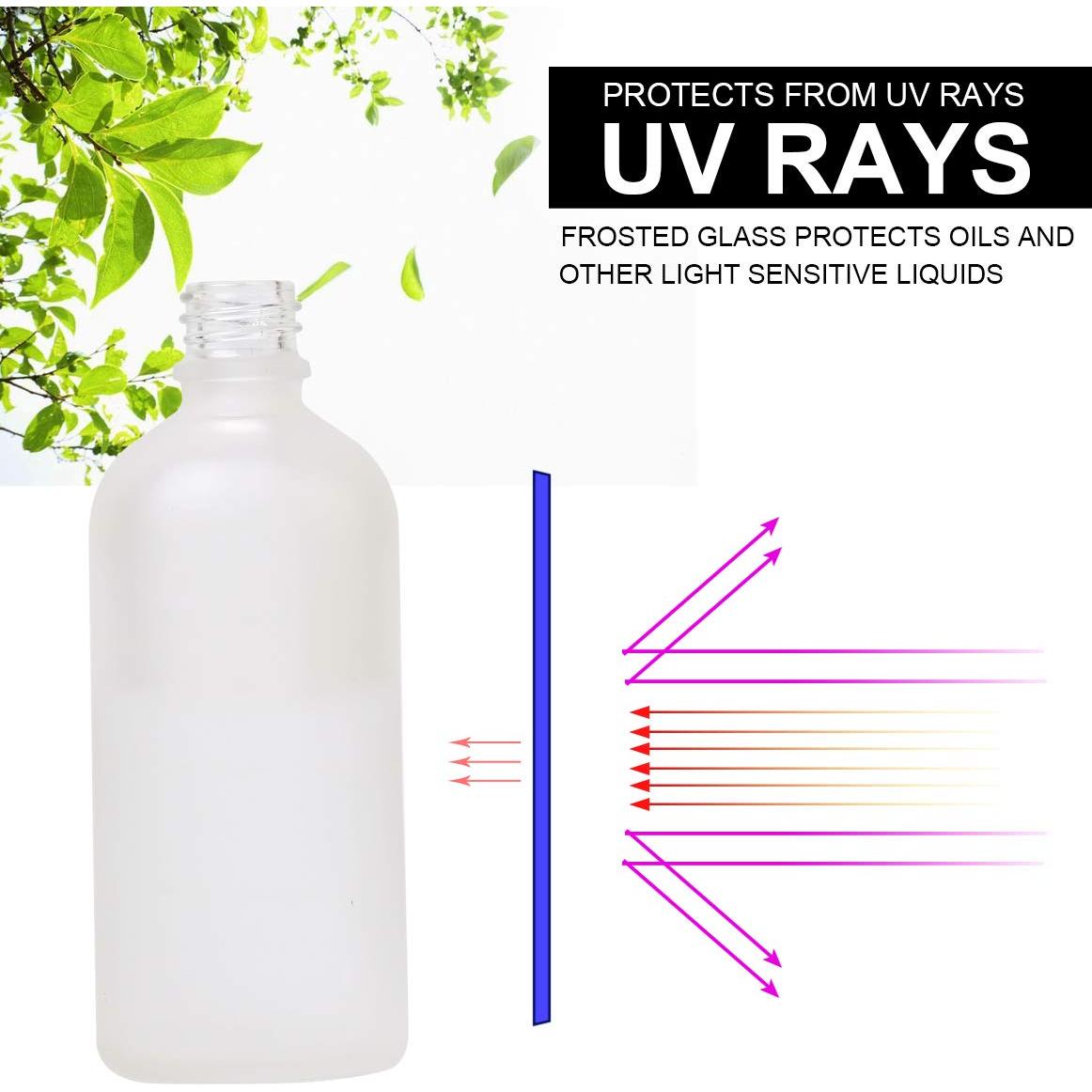 Botellas de Spray de Vidrio Esmerilado 100ml - 2 Pack con Accesorios