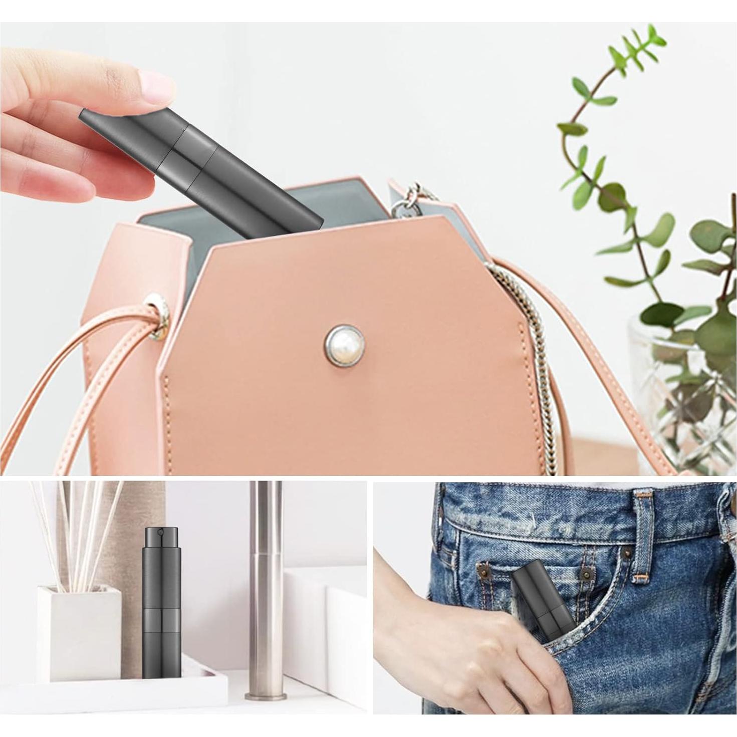 Botella de Spray Atomizador 8ml LISAPACK Recargable Negra