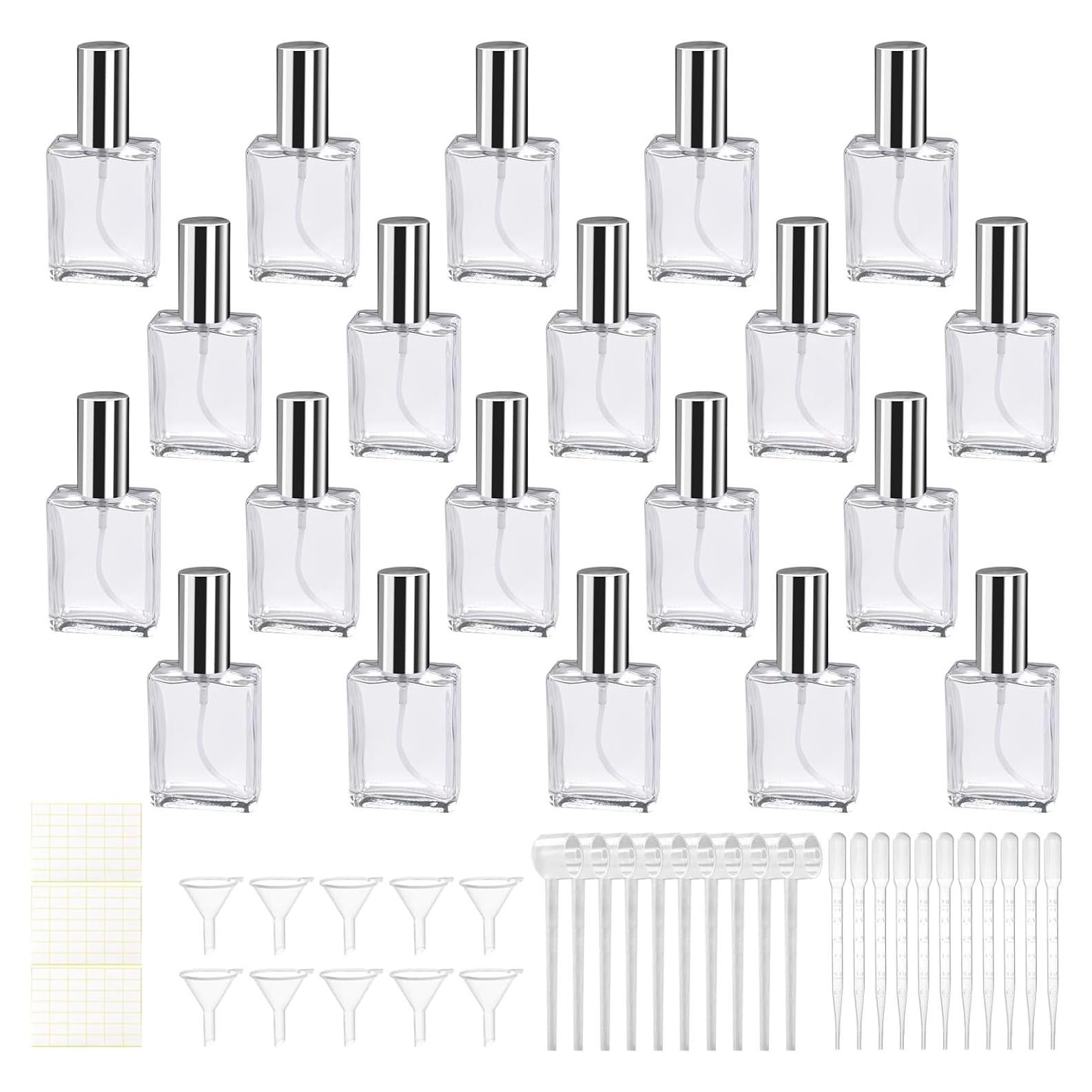 20 Botellas de Spray de Vidrio 15ml TANEMUDO con Accesorios