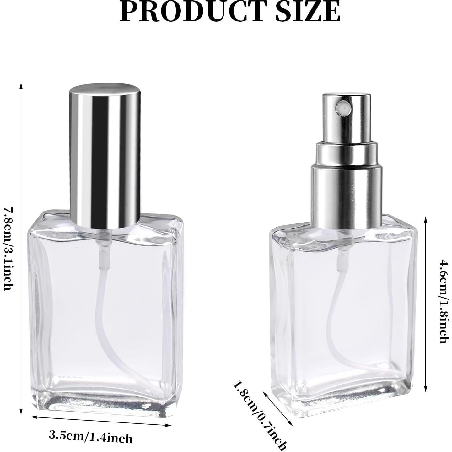 20 Botellas de Spray de Vidrio 15ml TANEMUDO con Accesorios