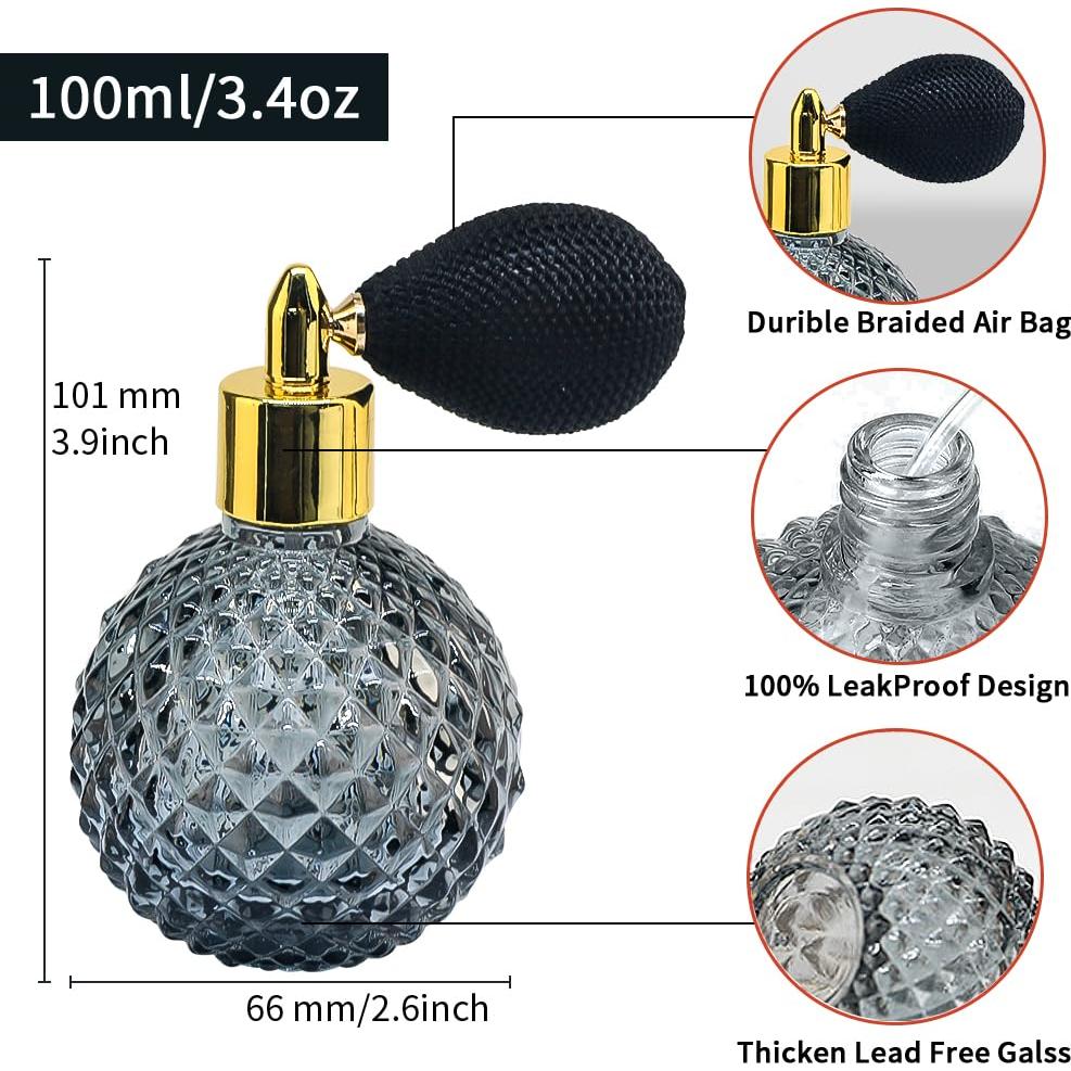 Botella de Perfume LINALL Atomizador Vintage 100ml Vidrio