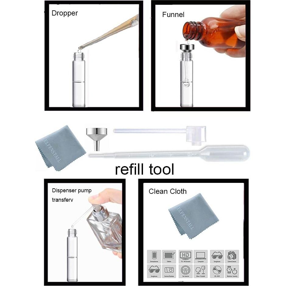 Botellas de Spray Doradas de Vidrio Grueso 10ml 5pcs - Elfenstall