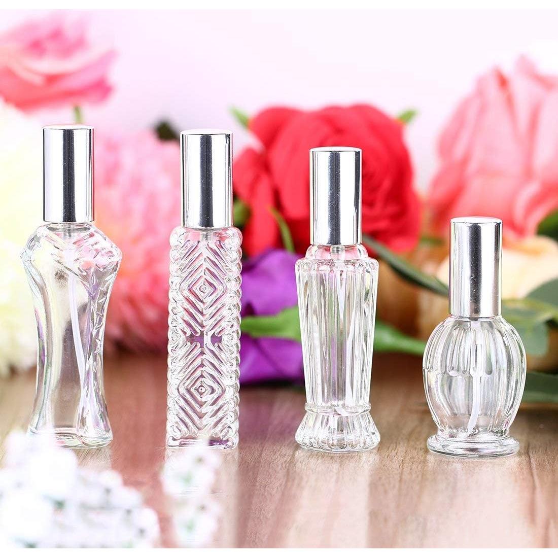 Juego de 4 Botellas de Perfume Recargables H&D 14-15 ML Vidrio