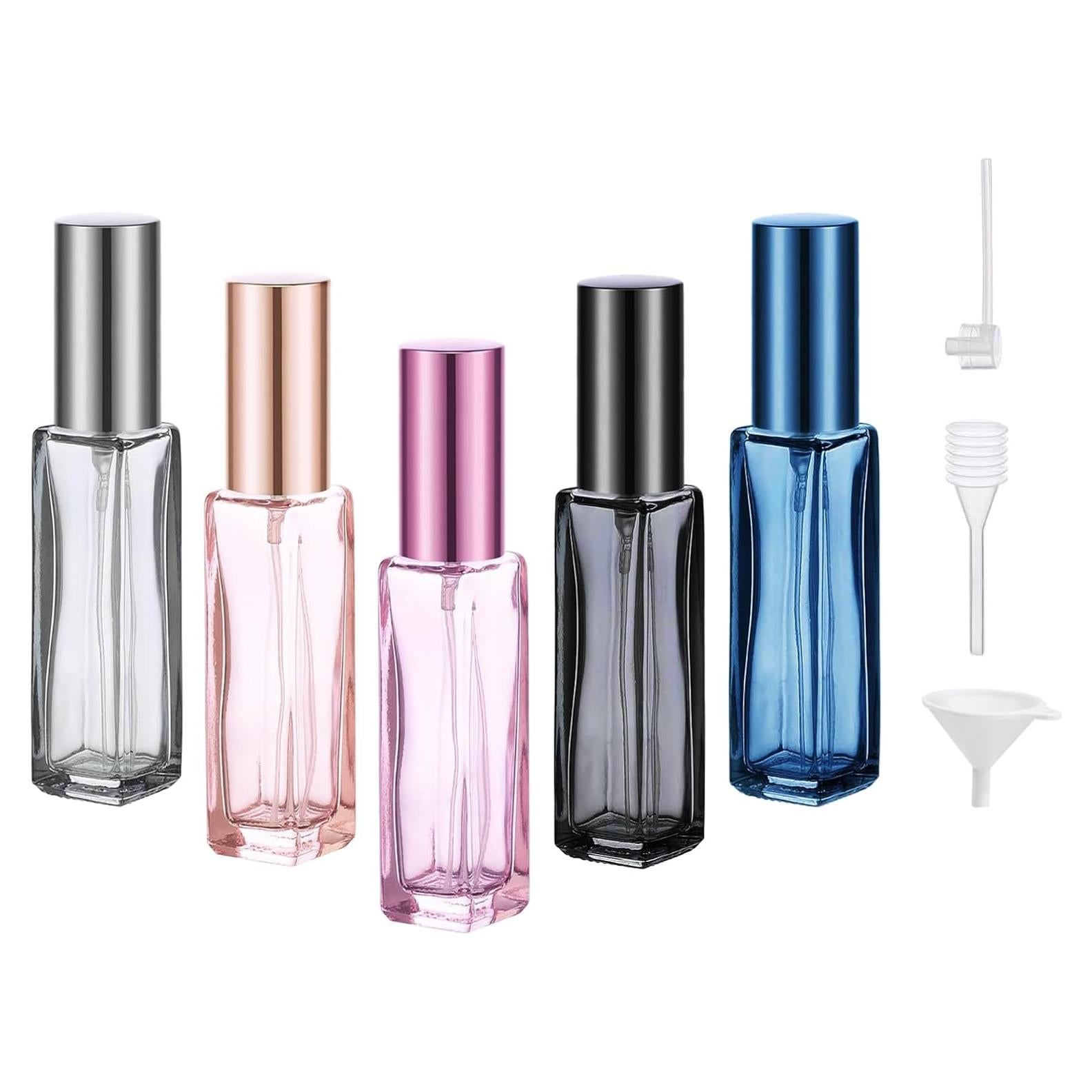 Set de 5 Botellas de Perfume Refillables ILZAR 10ml Vidrio