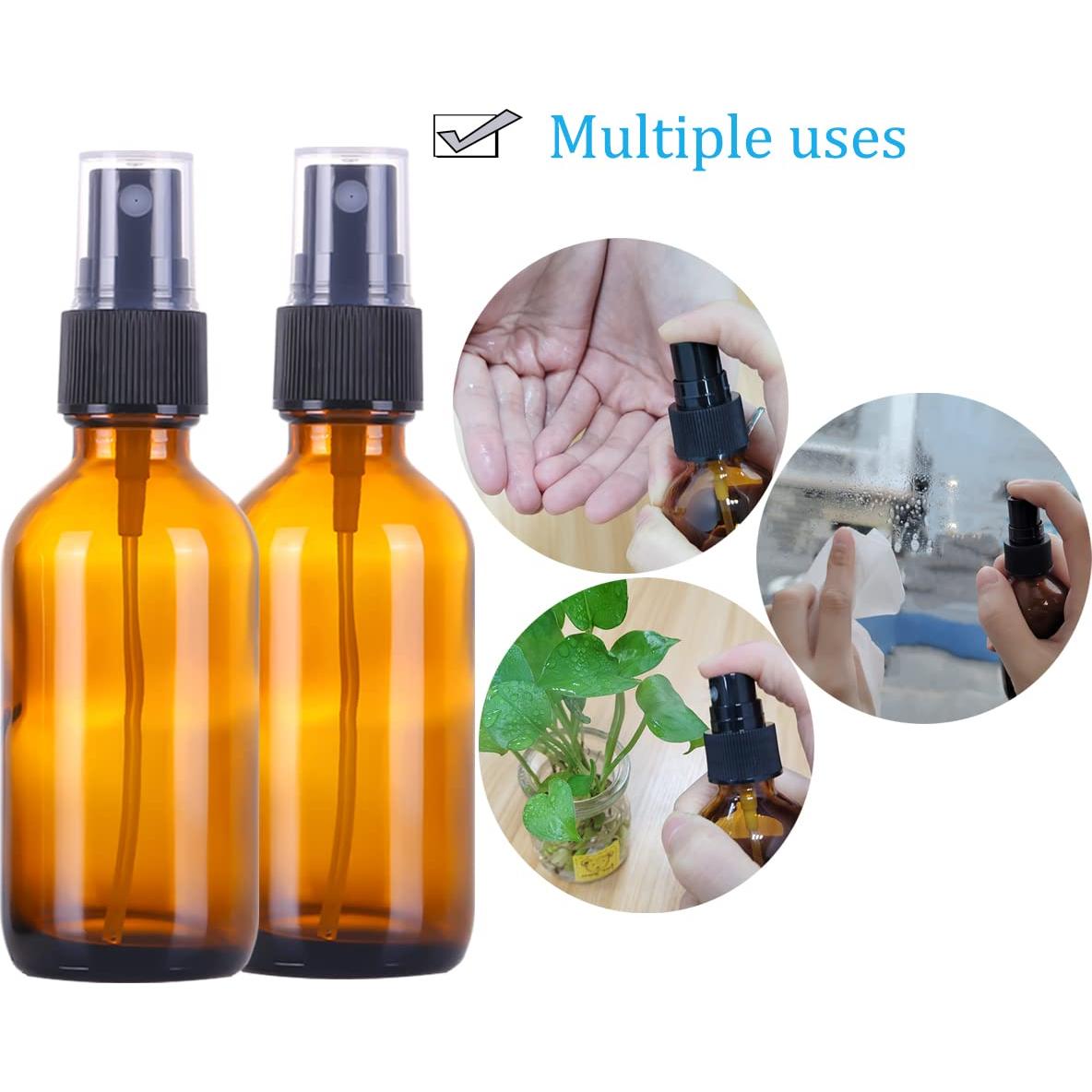 Botellas de Spray de Vidrio Ámbar 60ml LUFEVRM - 2 Paquete