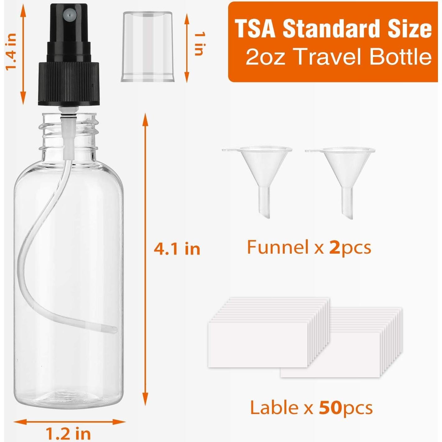 Paquete de 30 botellas de spray Dabacc 60 ml para viaje