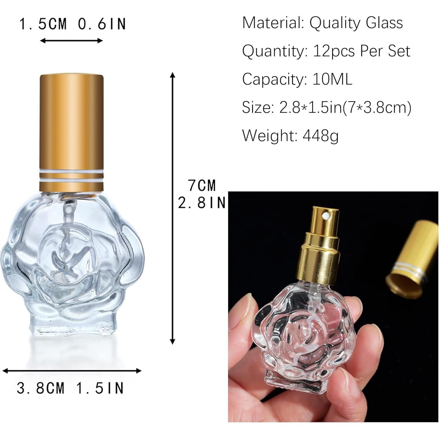 Botellas de Perfume Vacías YU FENG 12pcs 10ml Vidrio Recargables