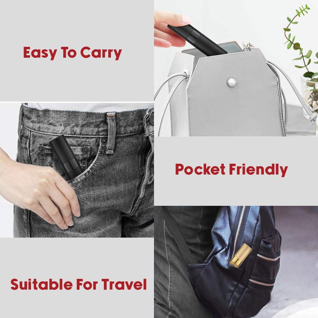 Atomizador de Perfume Recargable Ruzar 8ml - Paquete de 5