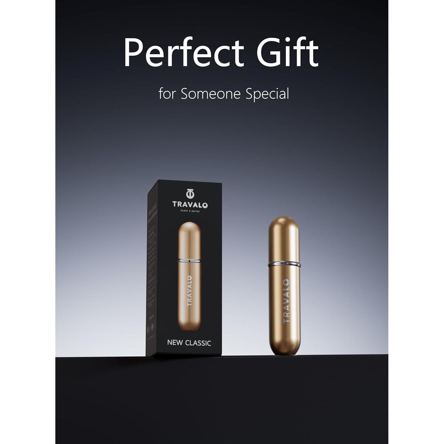 Atomizador de Perfume Recargable Travalo 5.7ml Dorado