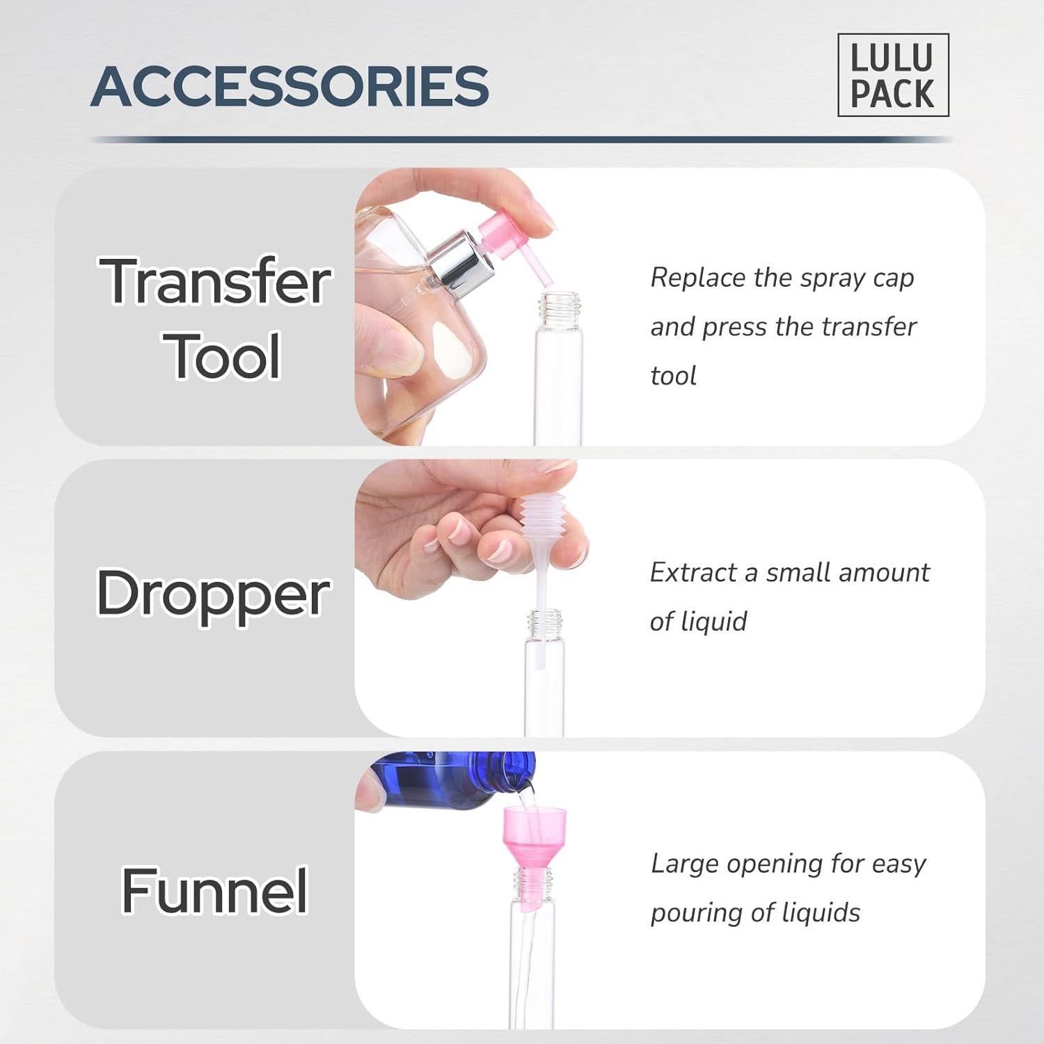 Set de 6 Botellas Rellenables de Perfume Lulupack 5ml