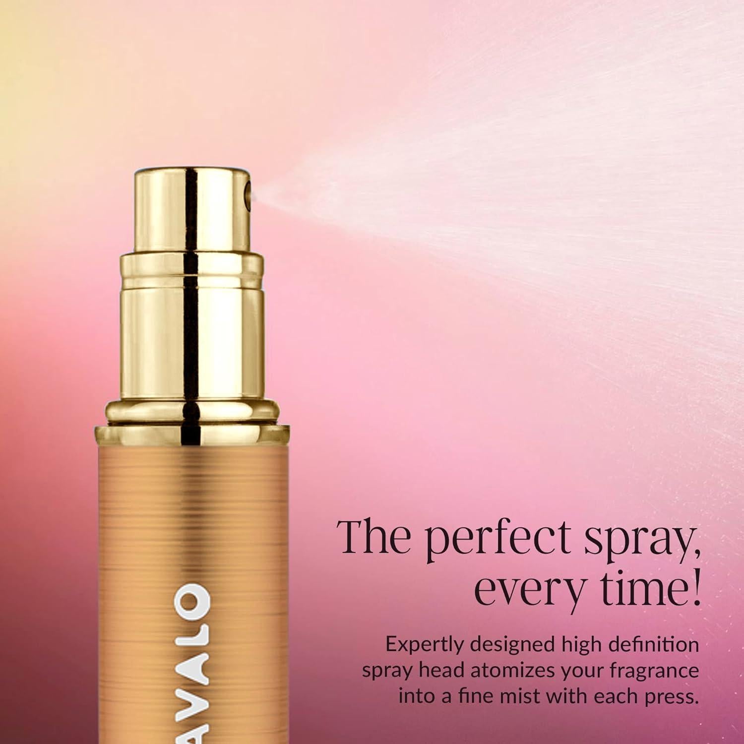 Atomizador de Perfume Travalo LUX Oro 5ml - A Prueba de Fugas