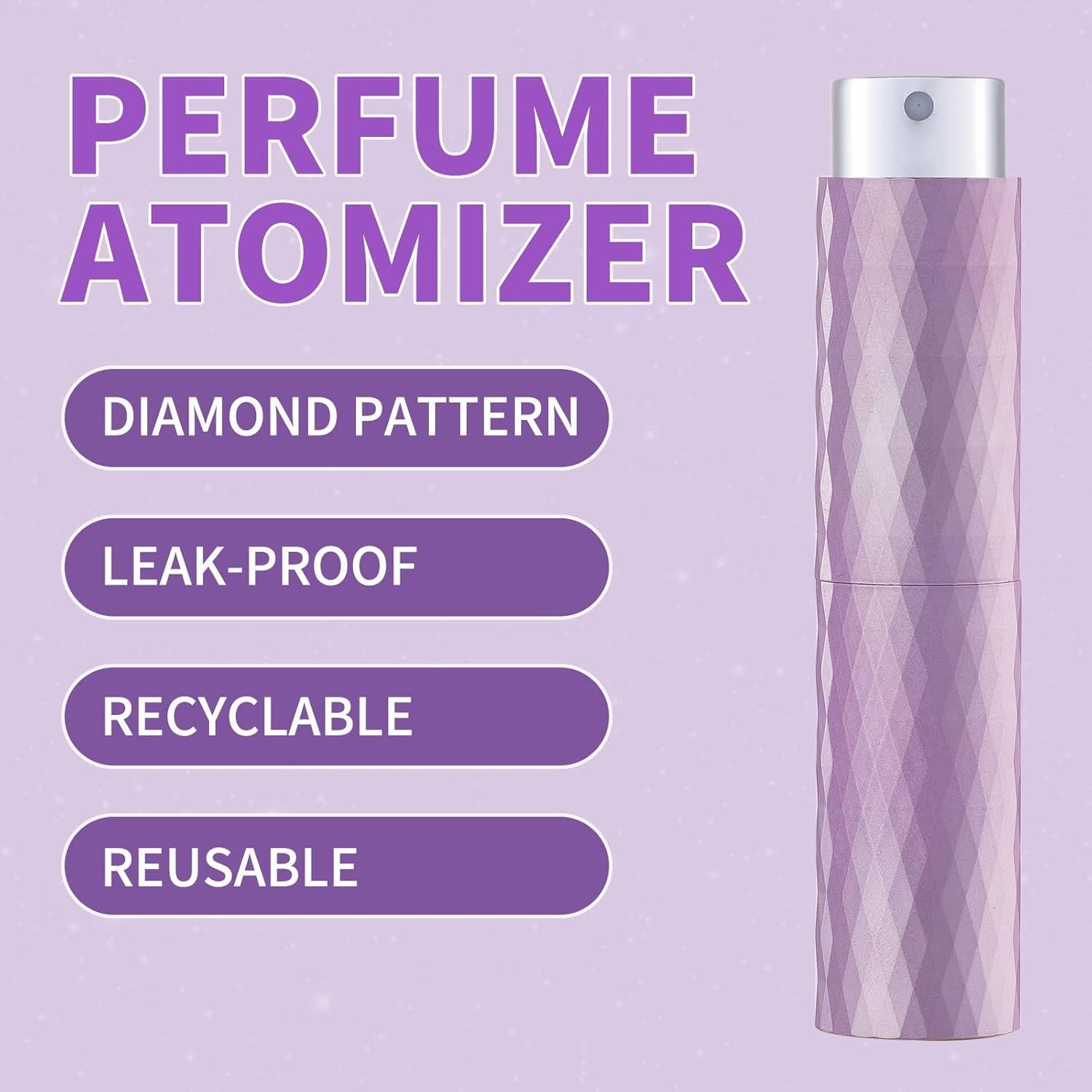 Atomizador de Perfume Tekson 8ML Recargable (3 PCS) Aluminio