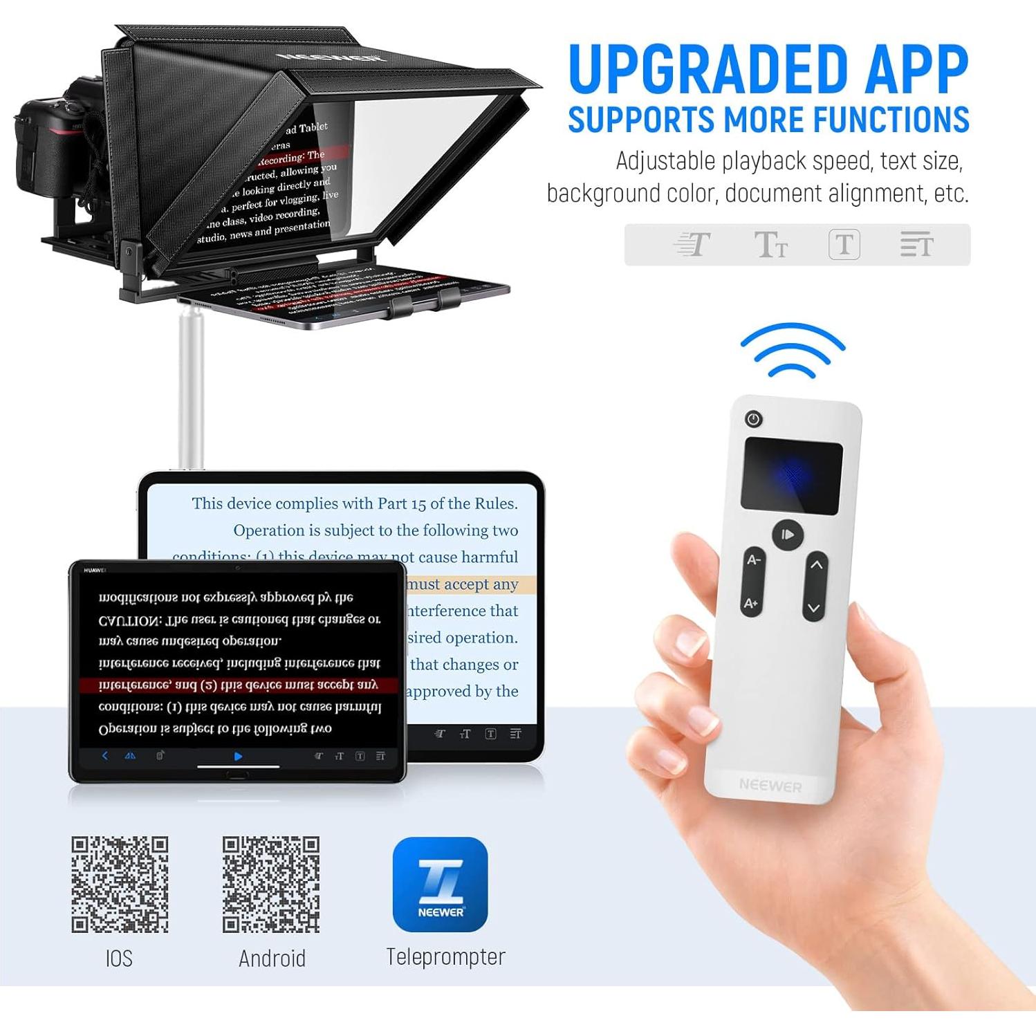 Teleprompter NEEWER X12 14" para iPad y Smartphone