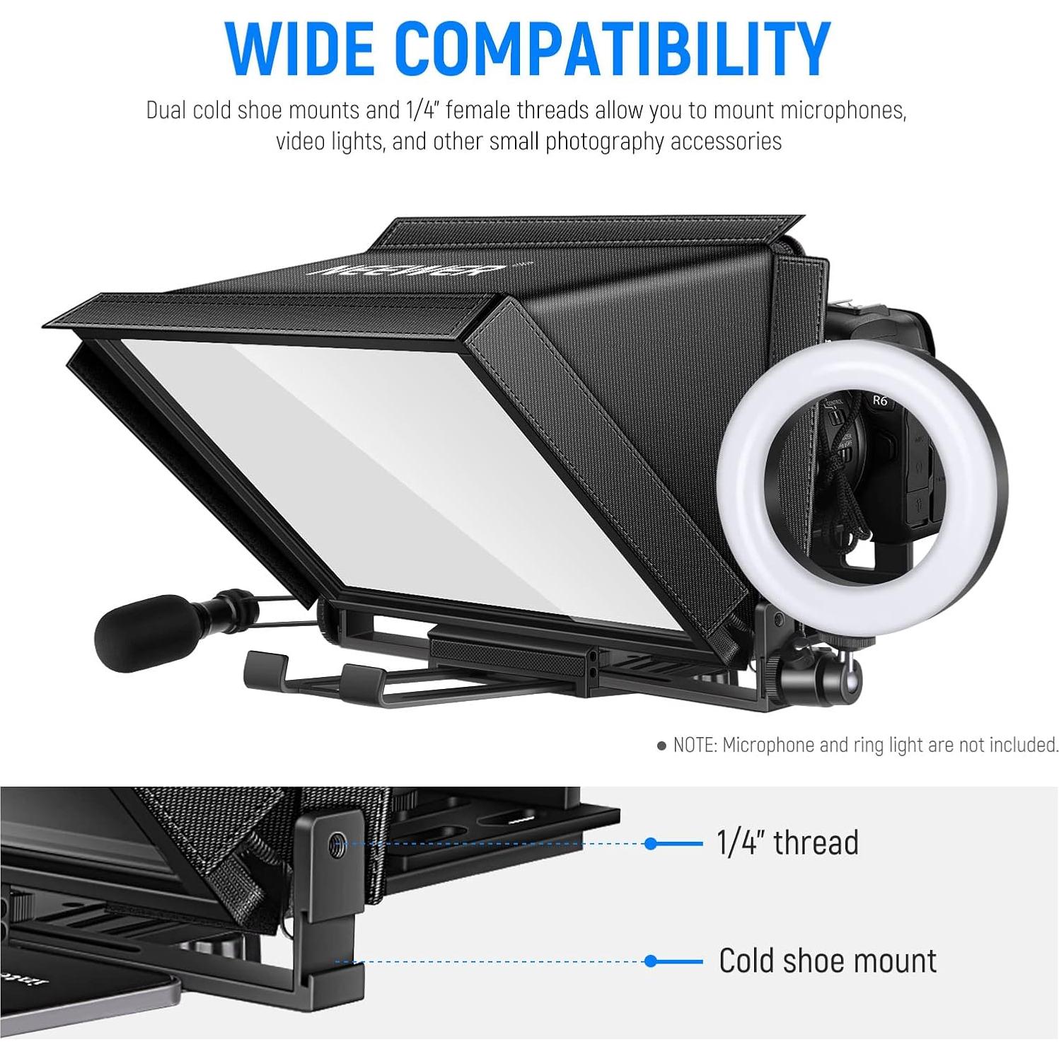 Teleprompter NEEWER X12 14" para iPad y Smartphone