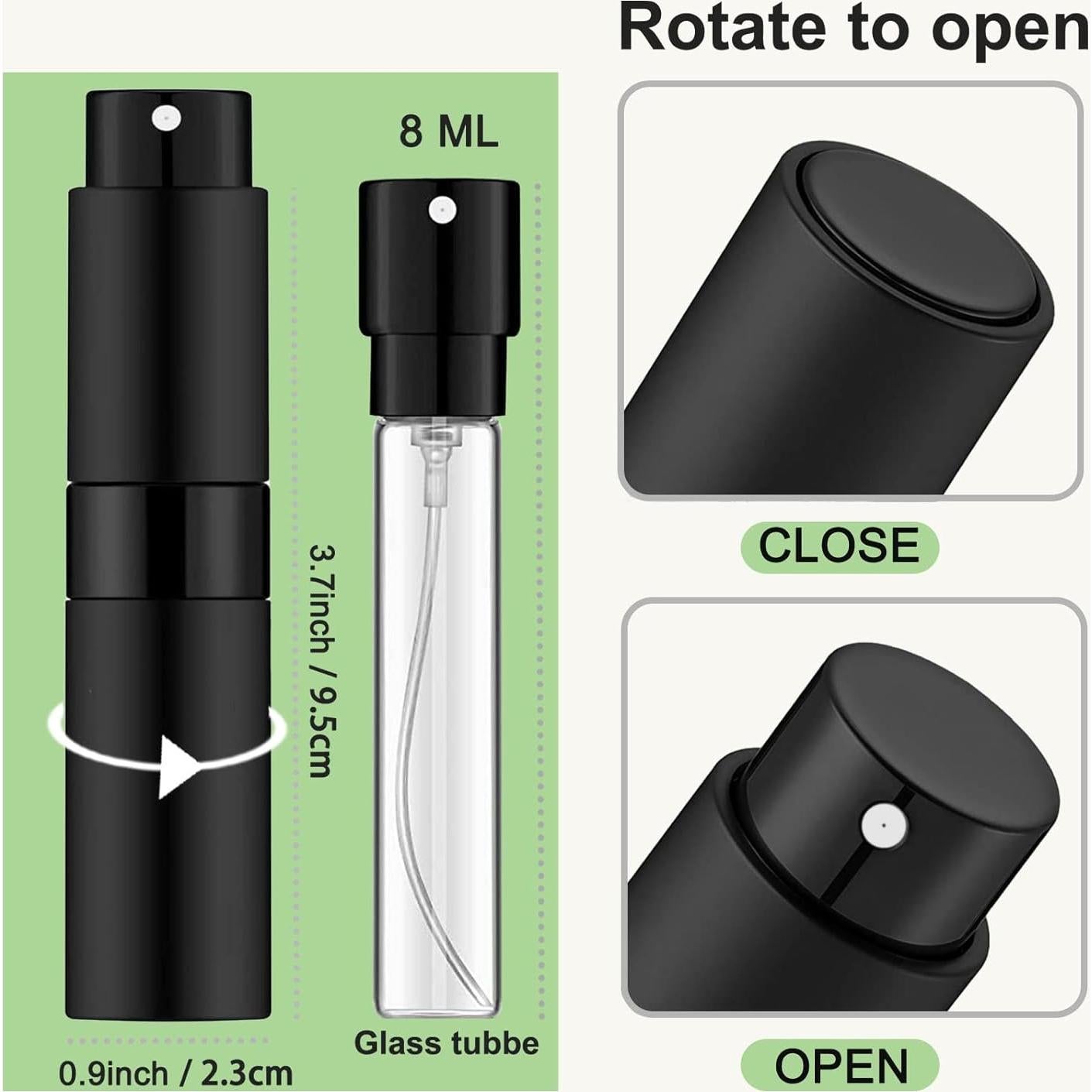 Beieverluck 15 Piezas Atomizadores de Perfume 8ml Portátiles