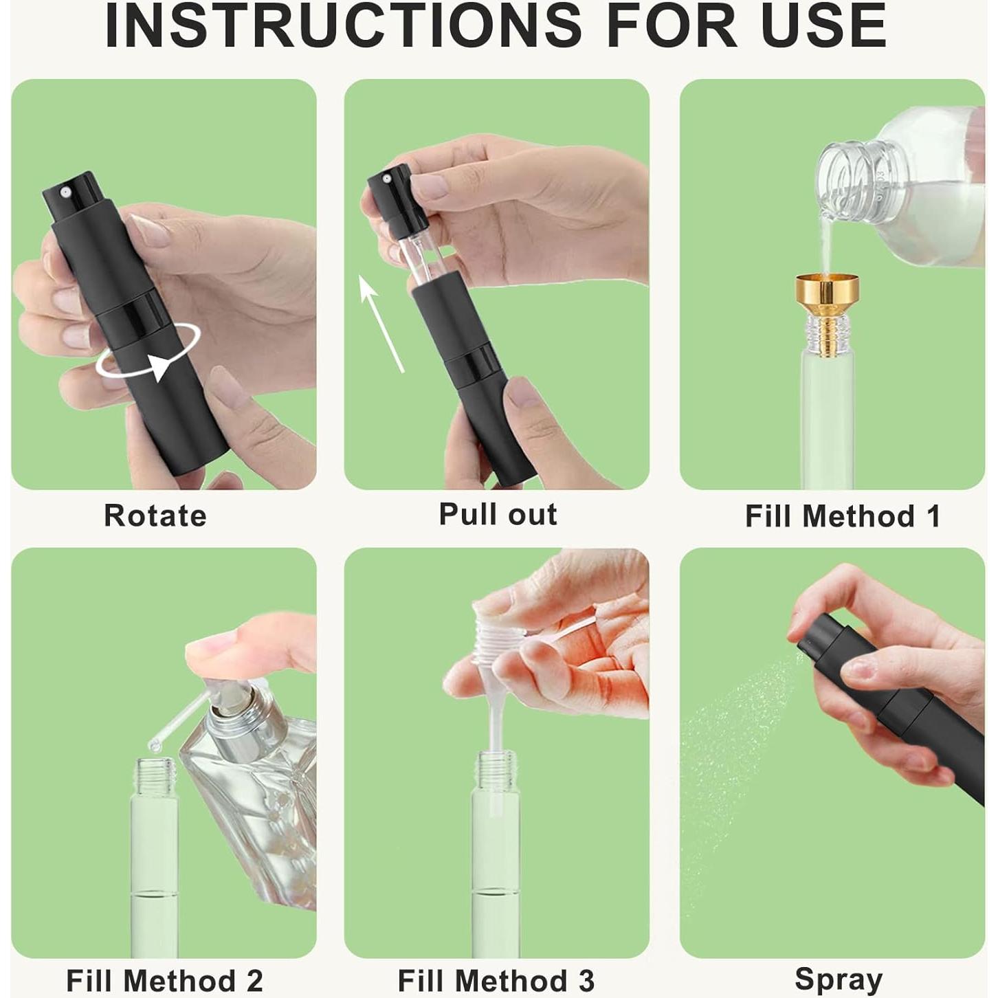 Beieverluck 15 Piezas Atomizadores de Perfume 8ml Portátiles