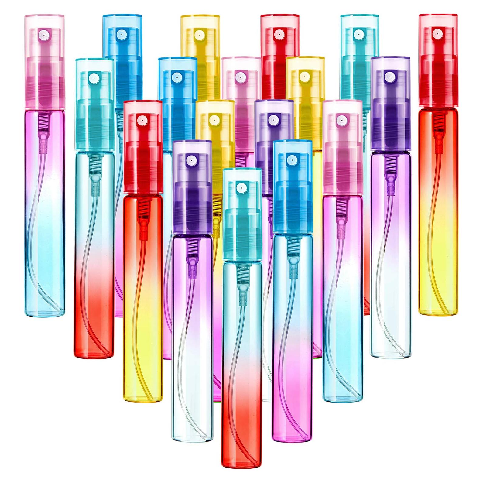 18 Mini Botellas de Spray de Vidrio 8 ml Patelai - Colores Gradientes